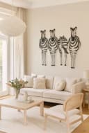 moebel-direkt-online Wanddekoobjekt Zebrafamilie Schwarz Metall Bild 2