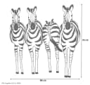 moebel-direkt-online Wanddekoobjekt Zebrafamilie Schwarz Metall Bild 3