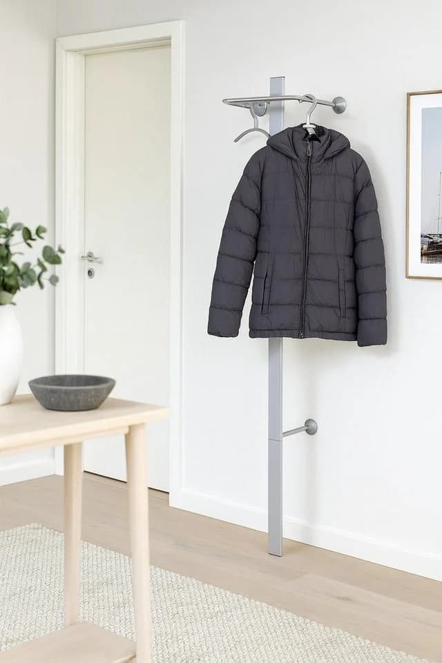 möbel direkt online Metallgarderobe Elvira Alufarben mit 4 Haken - Bild 2