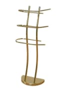 Toilettenpapierhalter WC-Serie Luna aus Metall, chrom/messing Bild 1