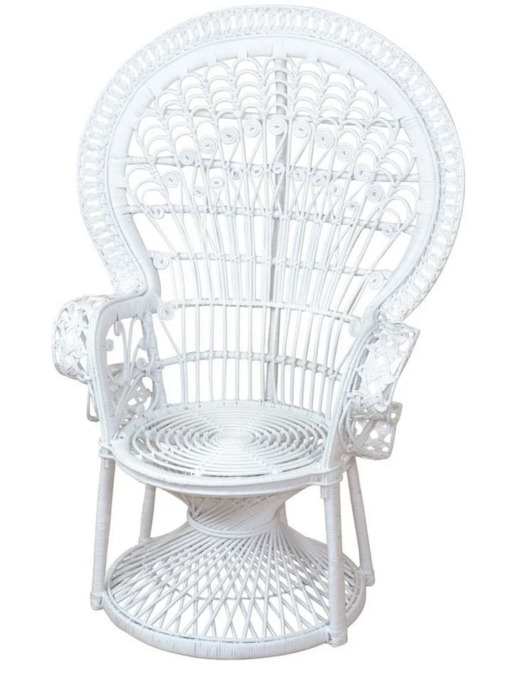 Rattanstuhl Weiß HOFMANN LIVING AND MORE Rattan Stuhl mit Kissenauflage - Bild 3