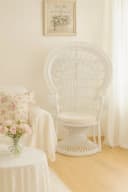 Rattanstuhl Weiß HOFMANN LIVING AND MORE Rattan Stuhl mit Kissenauflage Bild 4