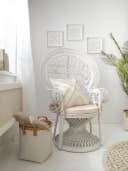 Rattanstuhl Weiß HOFMANN LIVING AND MORE Rattan Stuhl mit Kissenauflage Bild 5