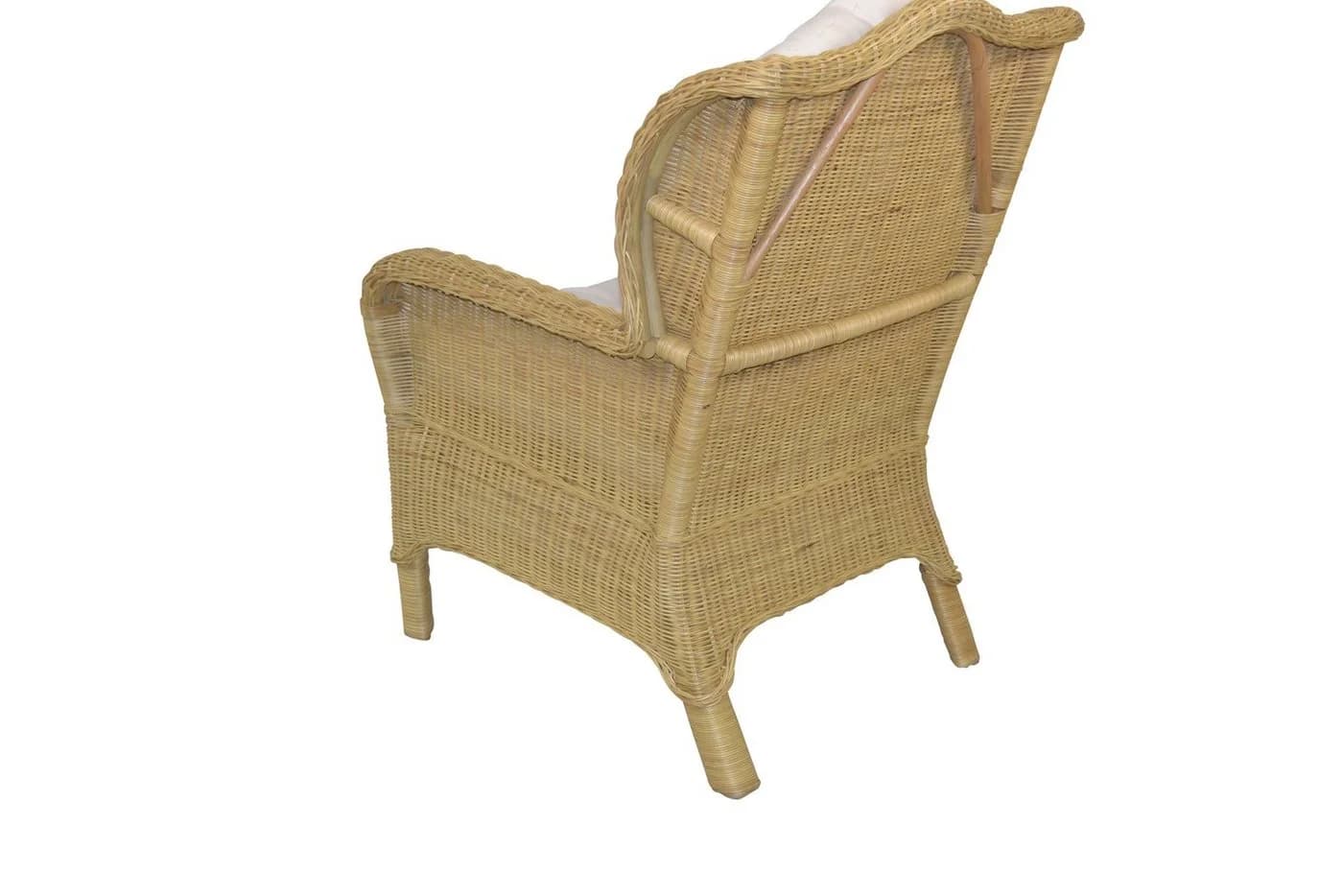moebel-direkt-online Rattansessel Jascha Beige Handgeflochten mit Kissen - Bild 2