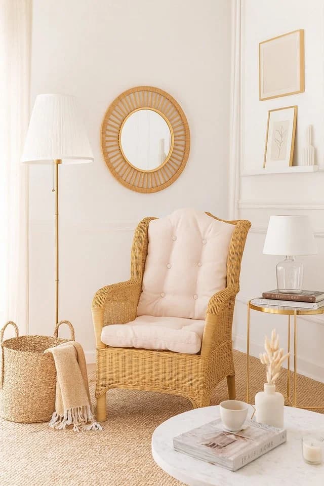moebel-direkt-online Rattansessel Jascha Beige Handgeflochten mit Kissen - Bild 3