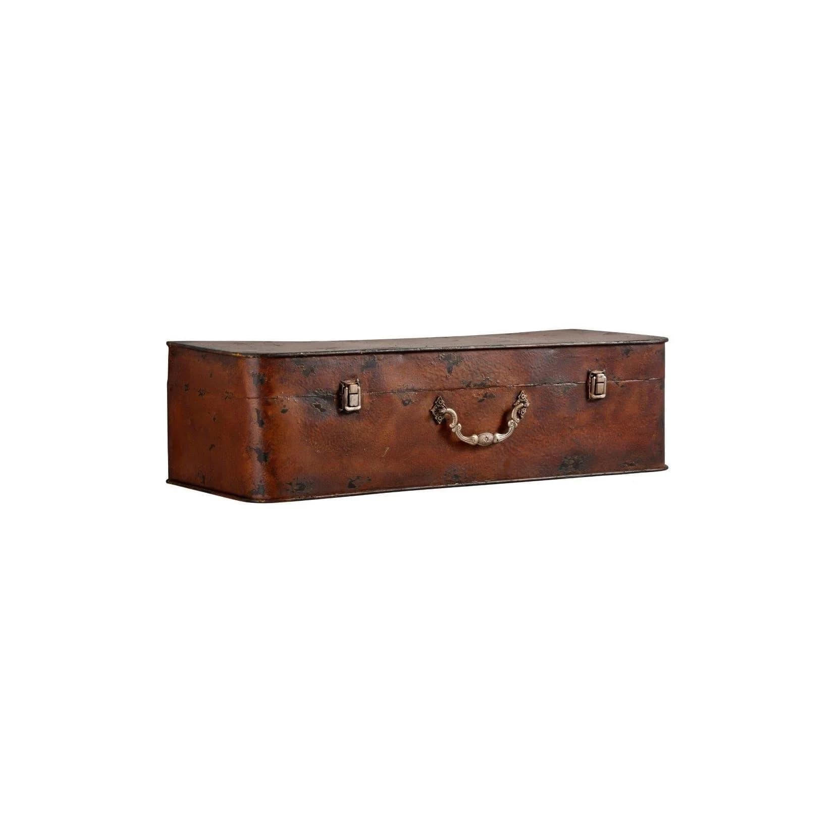 möbel direkt online Wandkonsole Koffer Vintage Braun Metall