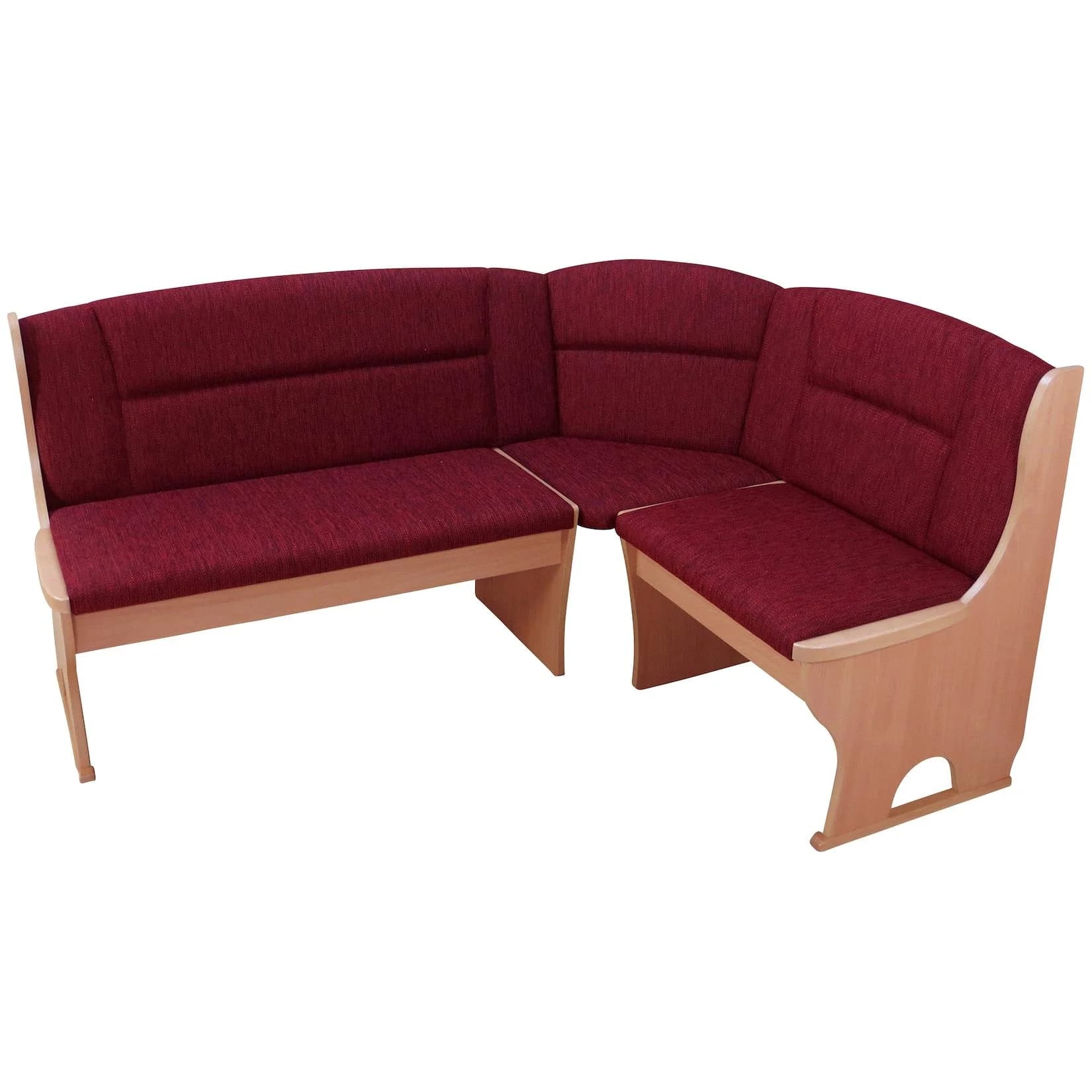 Eckbank 125x165 cm Truheneckbank Modern Holzwerkstoff