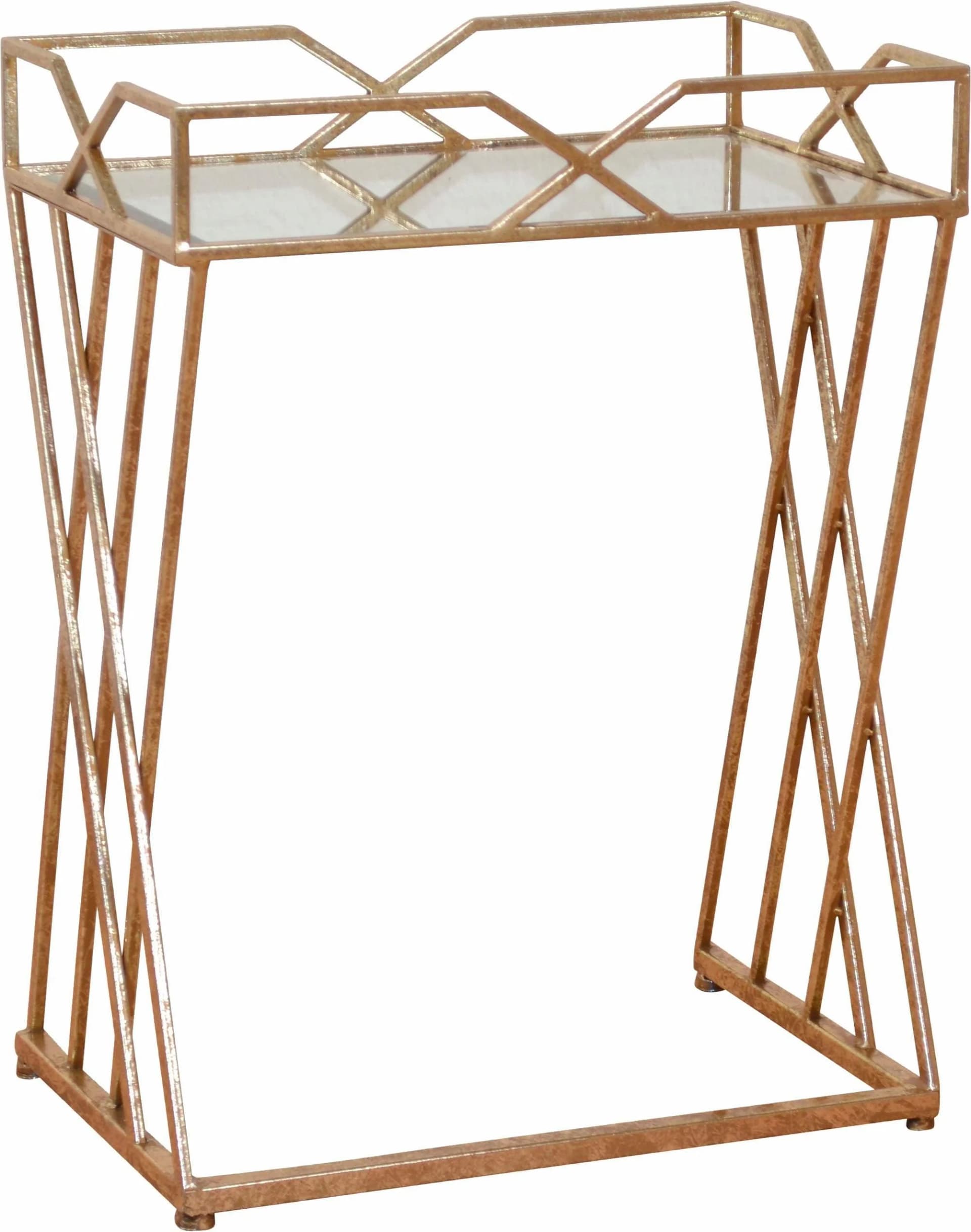 Beistelltisch HOME AFFAIRE Gold Spiegelglasplatte
