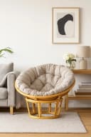 moebel-direkt-online Loungesessel Rattansessel mit bequemer großer Kissenauflage, Sitzschale Ø110 cm Bild 1