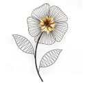 HOFMANN LIVING AND MORE Wanddeko Blume Metall Gold/Schwarz Bild 1