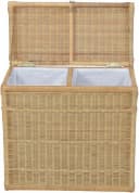 MY HOME Wäschetruhe Duo mit 2 Kammern Rattan Beige Bild 3
