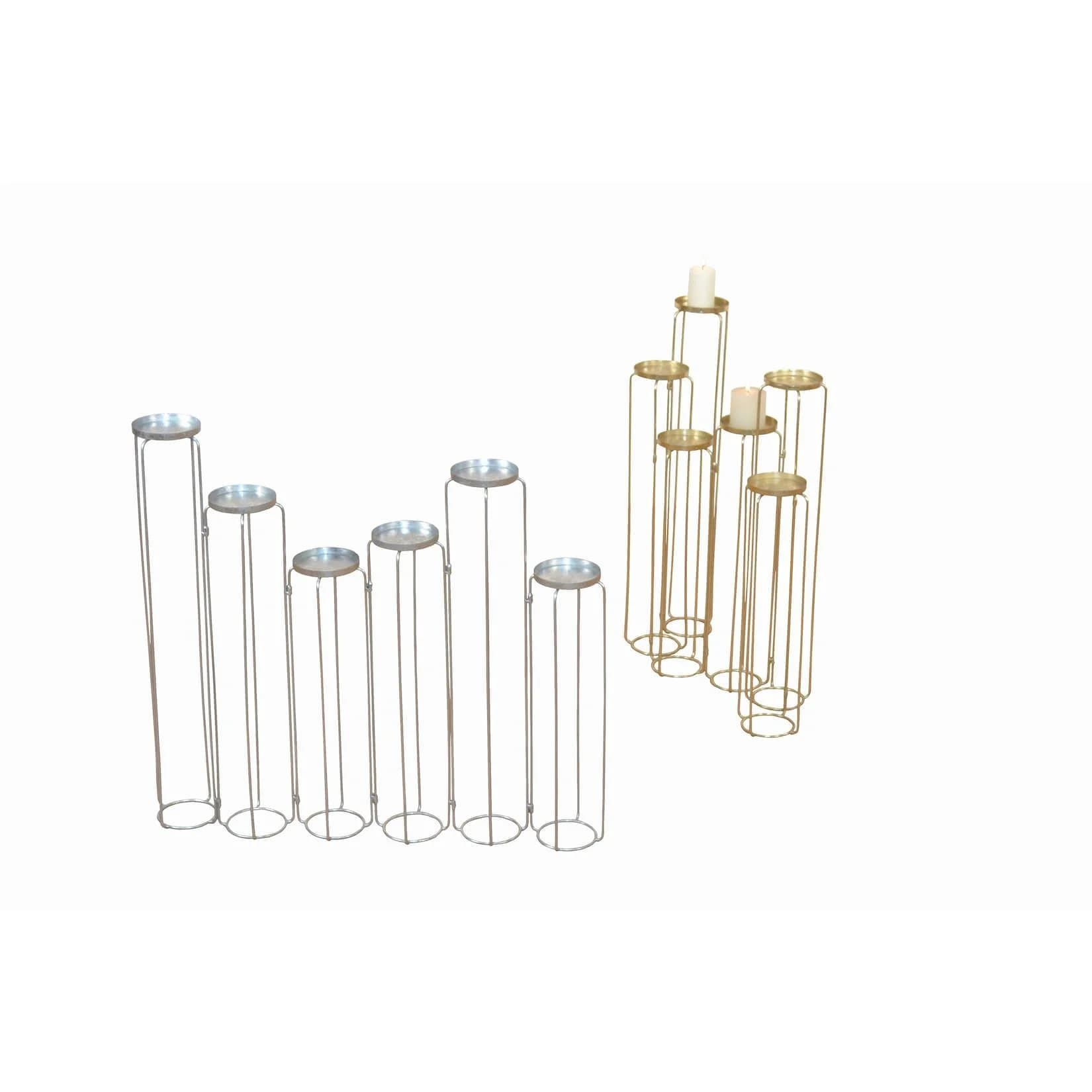 OTTO HOME Kerzenständer Mareesa Gold Metall Variabel Stellbar