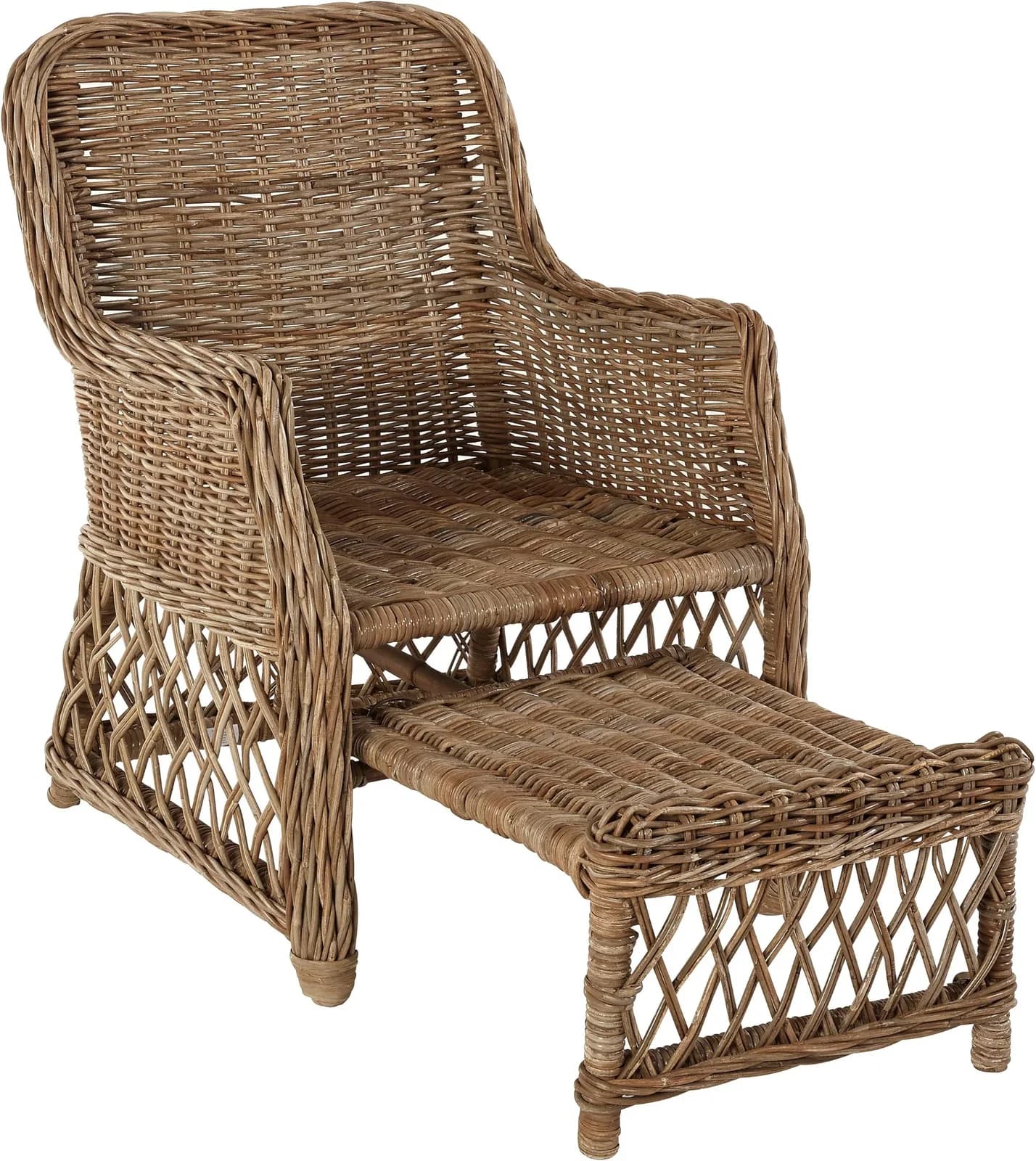 Rattanstuhl HOME AFFAIRE Grau Rattan - Bild 2