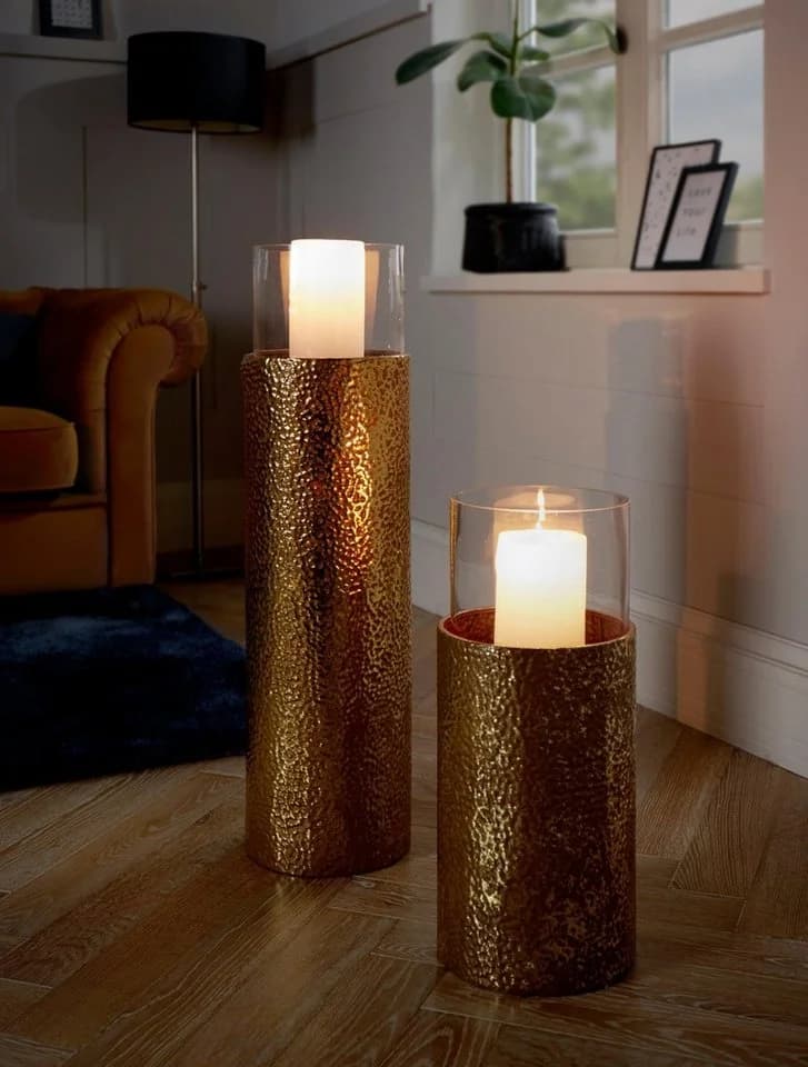 Home affaire Windlicht Metall mit Glaseinsatz für Stumpenkerzen - Bild 5
