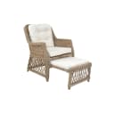 Rattanstuhl HOME AFFAIRE Grau Rattan Handarbeit Bild 1