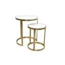 HOME AFFAIRE Beistelltisch 2er Set Gold Marmoroptik Bild 1