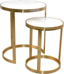 HOME AFFAIRE Beistelltisch 2er Set Gold Marmoroptik Bild 2