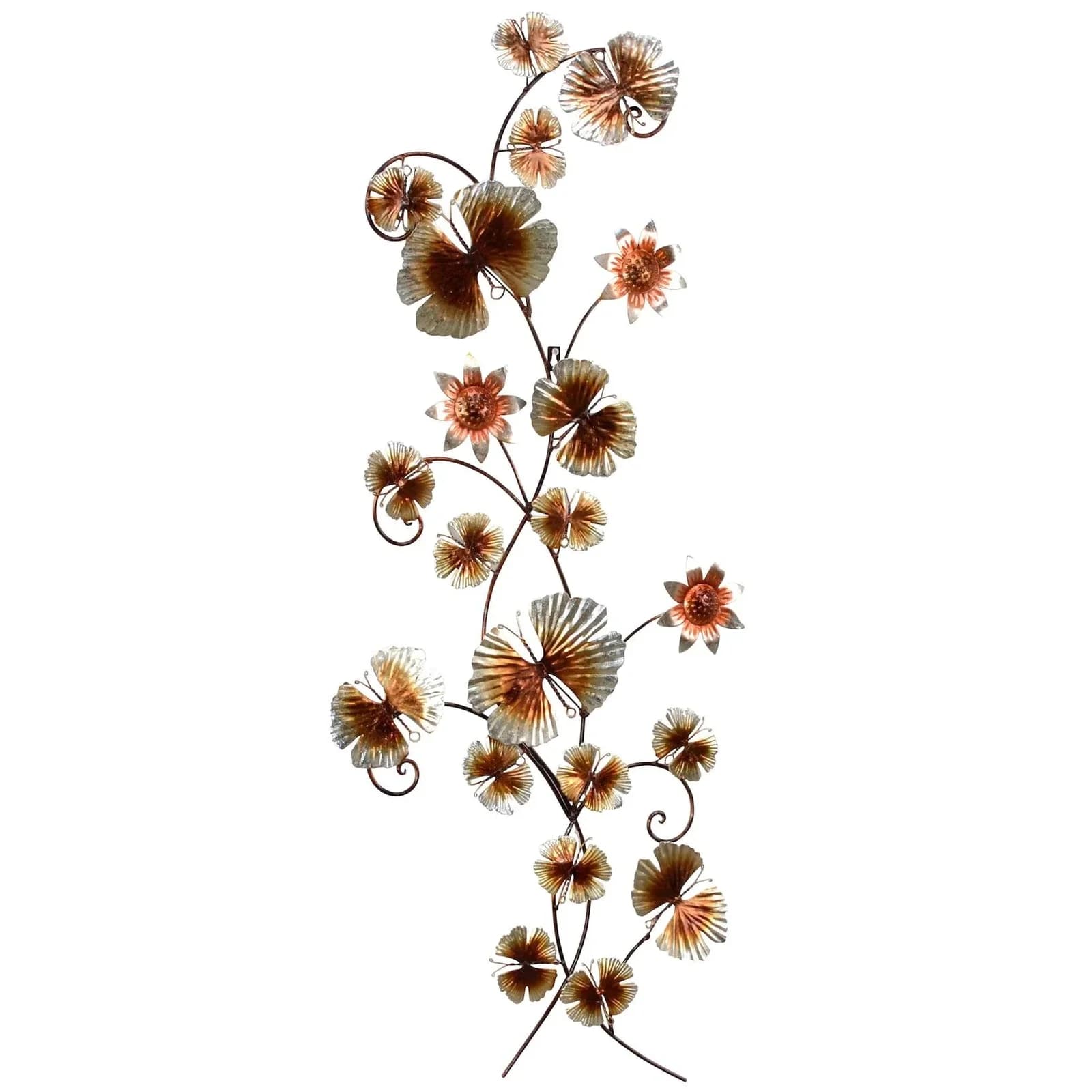 Wanddekoobjekt Schmetterlinge und Blüten Gold HOFMANN LIVING AND MORE