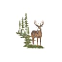 möbel direkt online Wanddekoration Hirsch Metall Grün/Braun/Beige Bild 1