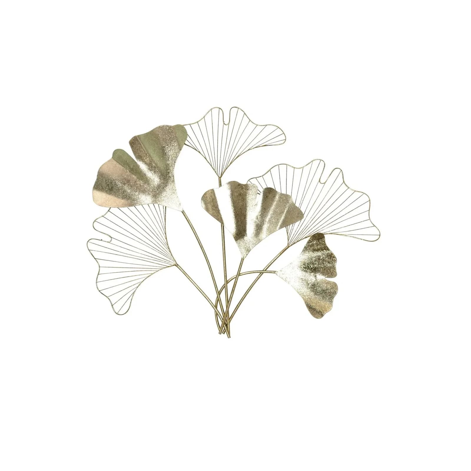 möbel direkt online Wanddekoration Viola Gold Metall Ginkgo-Blätter