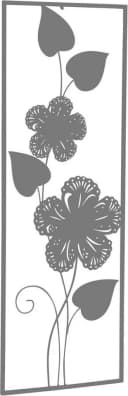 HOFMANN LIVING AND MORE Wanddeko silber Metall Blumenmotiv Bild 1