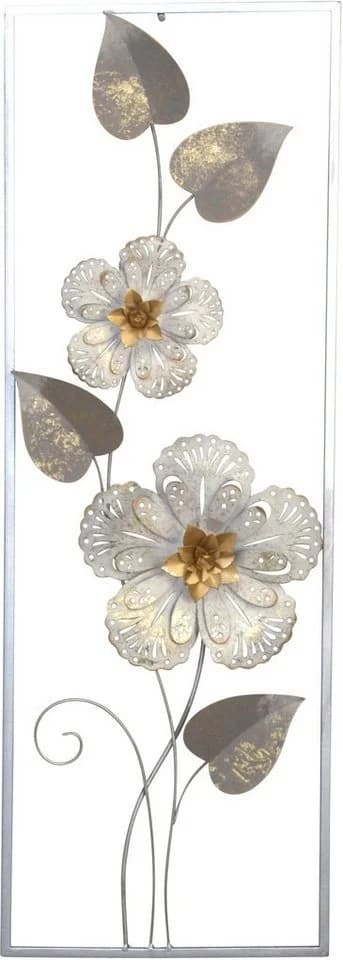 HOFMANN LIVING AND MORE Wanddeko silber Metall Blumenmotiv - Bild 2