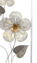 HOFMANN LIVING AND MORE Wanddeko silber Metall Blumenmotiv Bild 3