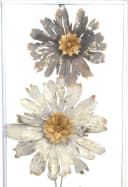 HOFMANN LIVING AND MORE Wanddekoration Silber Metall Blumenmotiv Bild 1