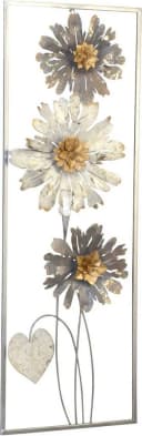 HOFMANN LIVING AND MORE Wanddekoration Silber Metall Blumenmotiv Bild 3
