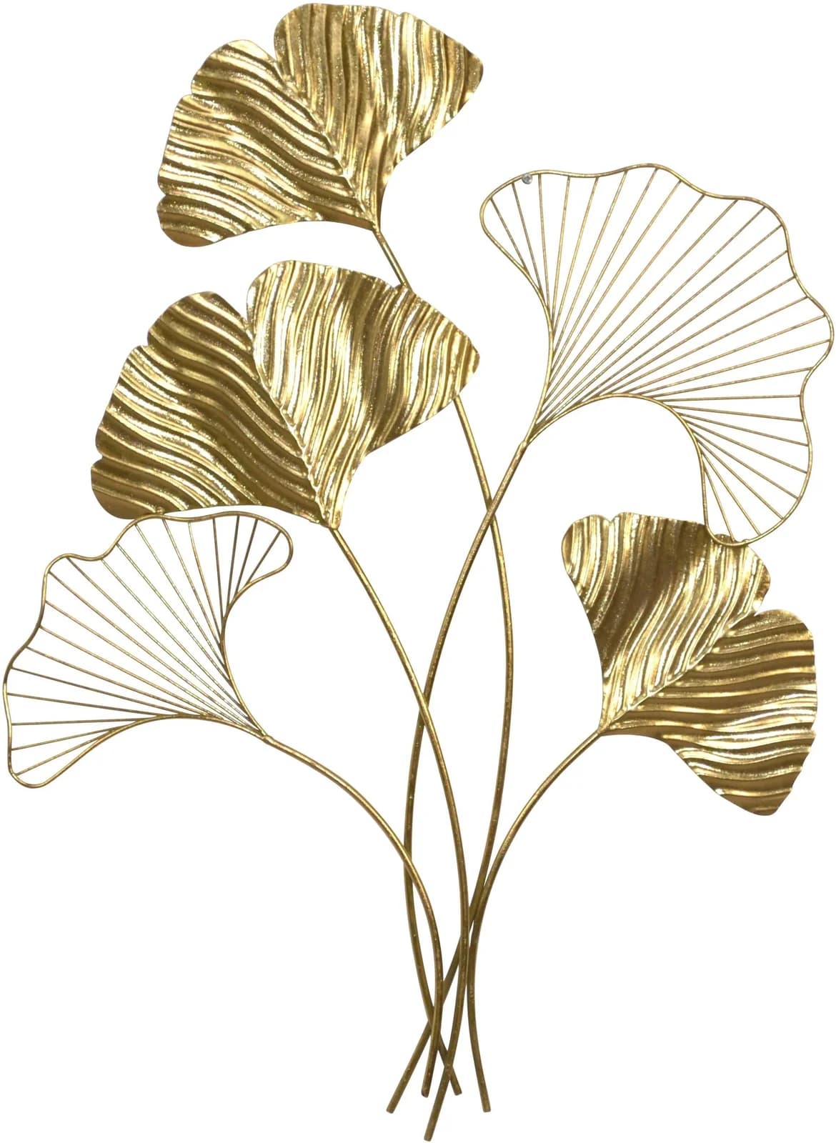 HOFMANN LIVING AND MORE Wanddekoobjekt Ginkgo-Blätter Gold Metall