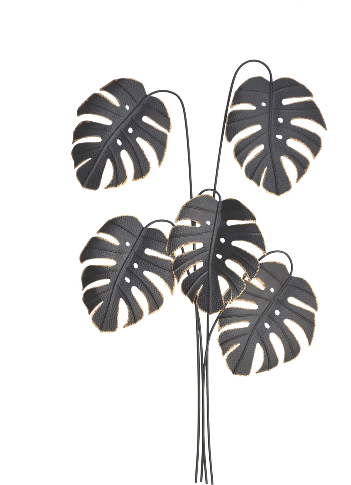HOFMANN LIVING AND MORE Wanddeko Monstera Metall Schwarz Gold