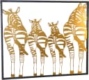 HOFMANN LIVING AND MORE Wanddekoration Zebra-Familie Gold Metall Bild 2