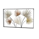 HOFMANN LIVING AND MORE Wanddekoration Metall Kupfer Schwarz Blattmotiv Bild 1