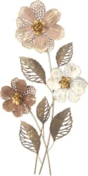 HOFMANN LIVING AND MORE Wanddekoration Beige Metall Blumengebinde Bild 3