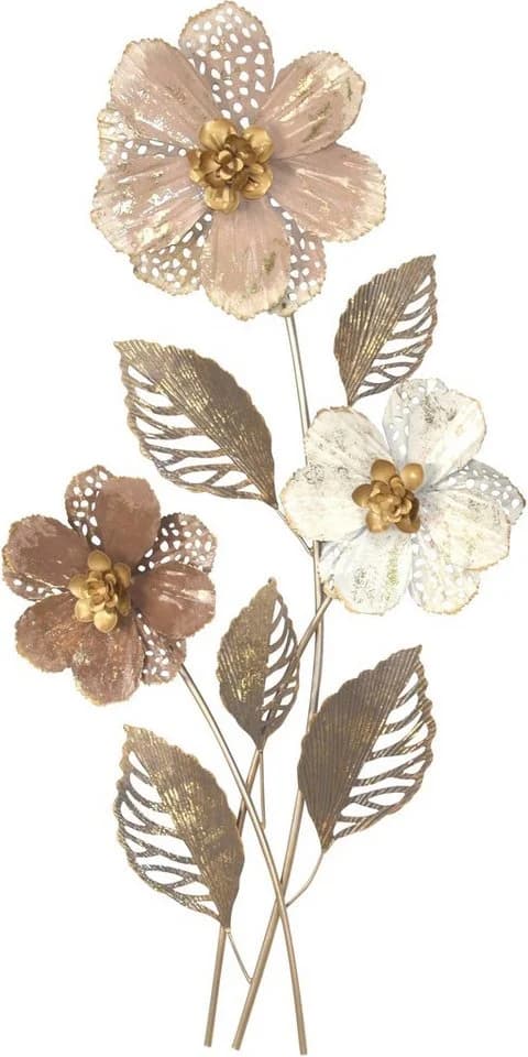 HOFMANN LIVING AND MORE Wanddekoration Beige Metall Blumengebinde - Bild 3