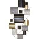 HOFMANN LIVING AND MORE Wanddeko Metall Grau Schwarz Gold Geometrisch Bild 1