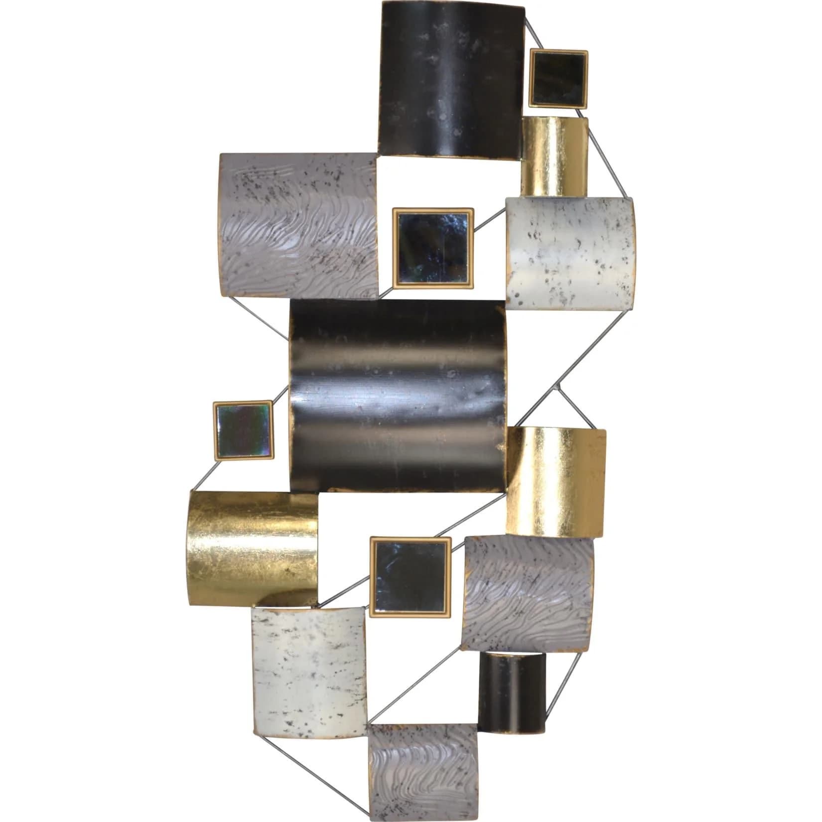 HOFMANN LIVING AND MORE Wanddeko Metall Grau Schwarz Gold Geometrisch