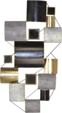 HOFMANN LIVING AND MORE Wanddeko Metall Grau Schwarz Gold Geometrisch Bild 3