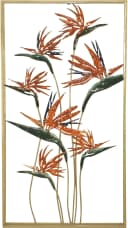 HOFMANN Wanddeko Strelizien Metall Orange Gold Bild 2