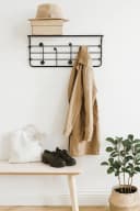 moebel direkt online Wandgarderobe Alexa Schwarz Metall mit 12 Haken Bild 2