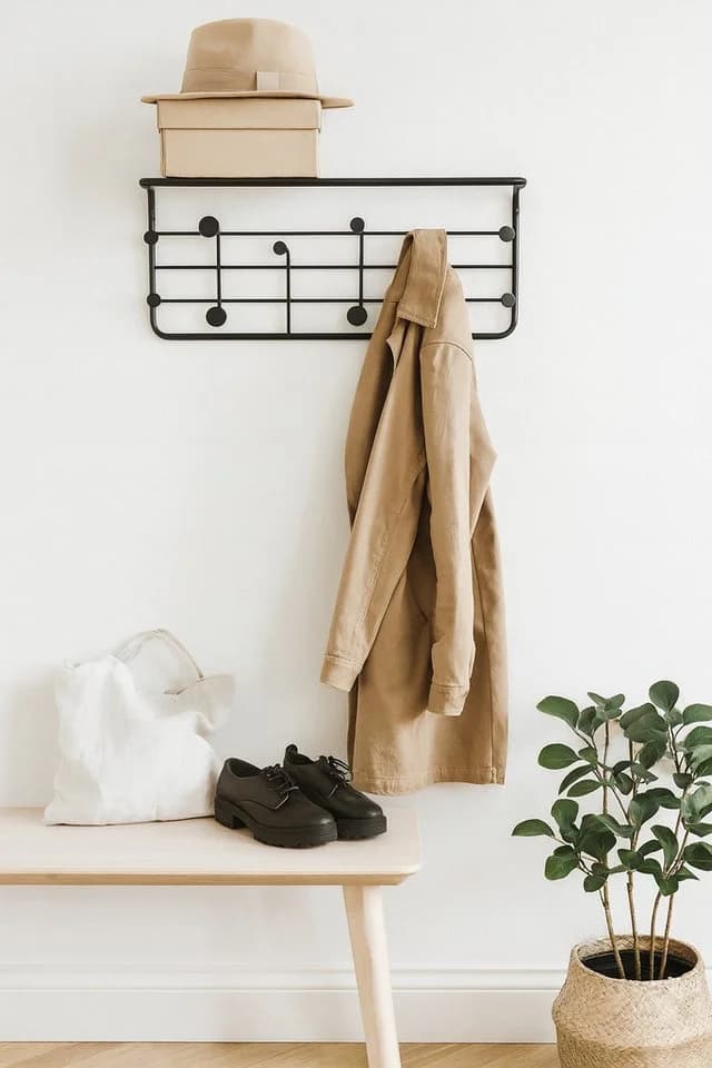 moebel direkt online Wandgarderobe Alexa Schwarz Metall mit 12 Haken - Bild 2