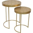 INOSIGN Beistelltisch-Set 2-tlg. Gold Metall Rund Bild 1