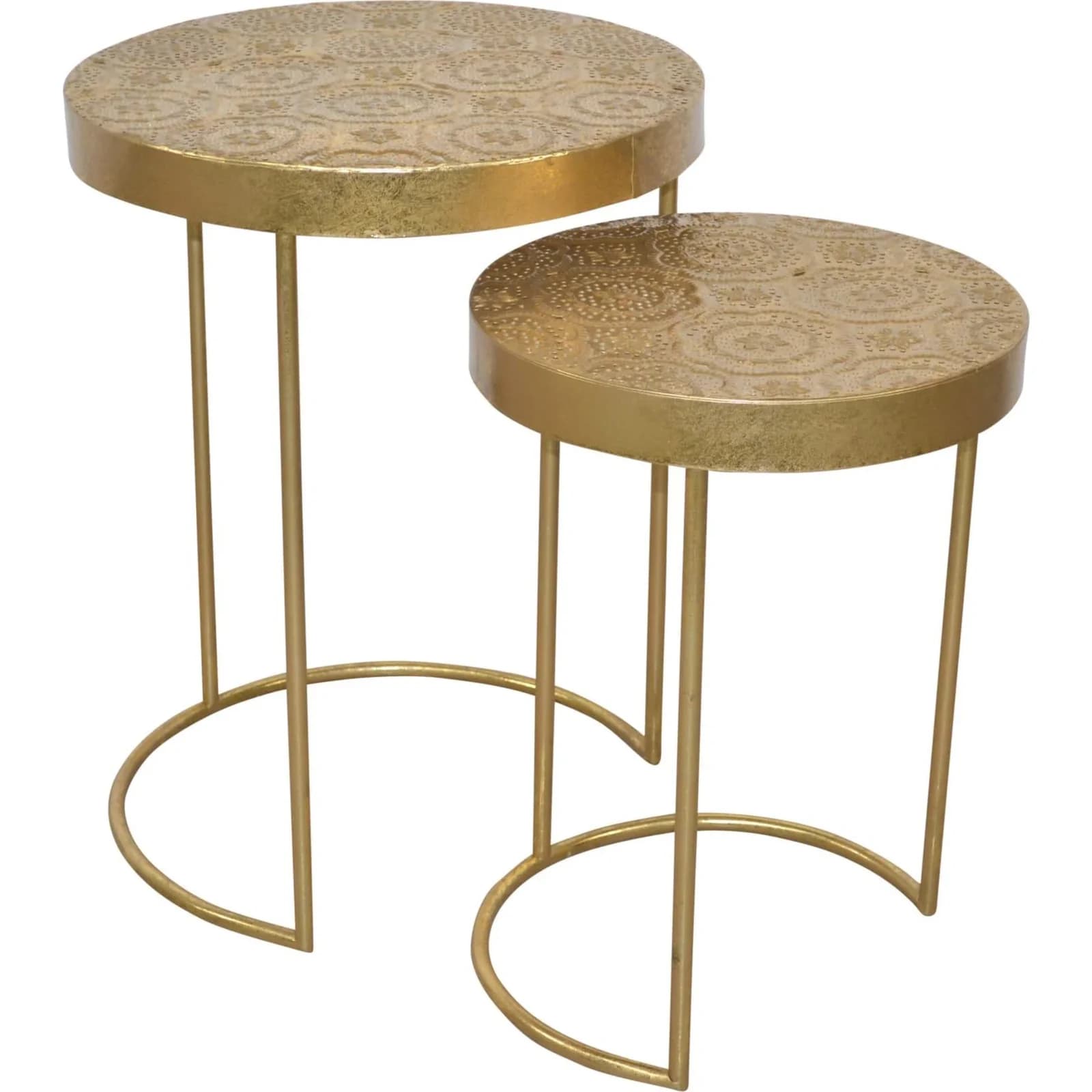 INOSIGN Beistelltisch-Set 2-tlg. Gold Metall Rund
