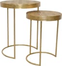 INOSIGN Beistelltisch-Set 2-tlg. Gold Metall Rund Bild 2