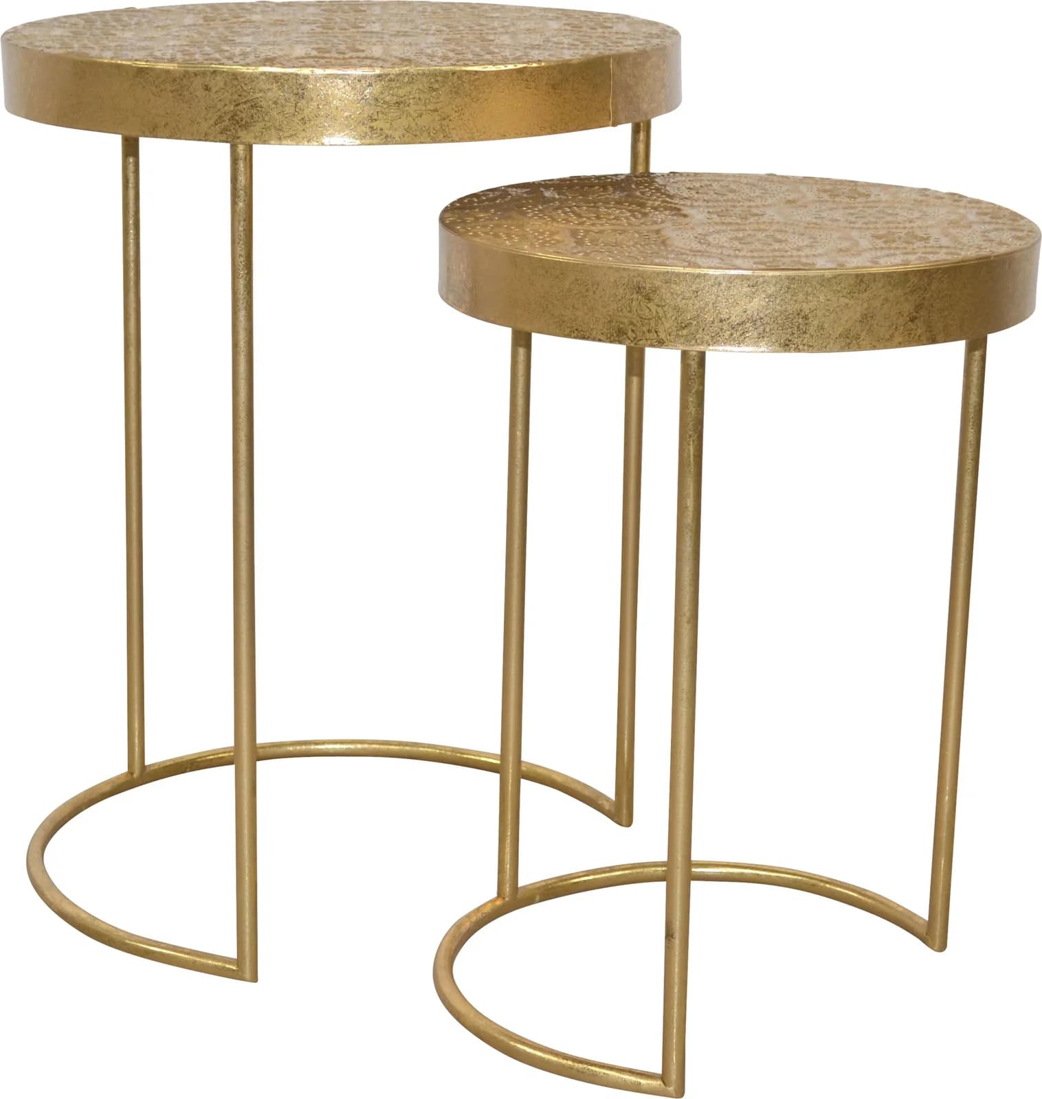INOSIGN Beistelltisch-Set 2-tlg. Gold Metall Rund - Bild 2