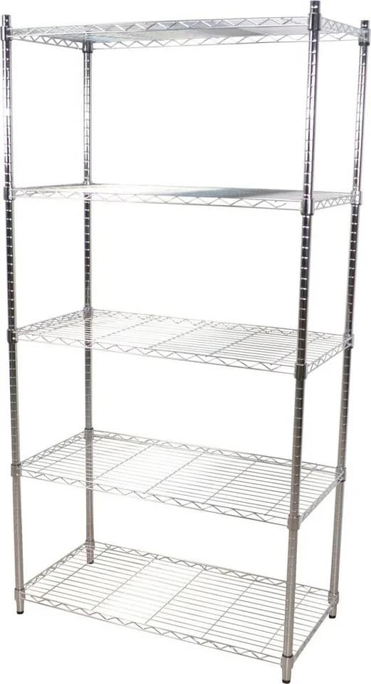 INOSIGN Ablageregal Grau Chromfarben Metall Steckregal - Bild 3