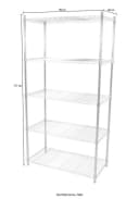 INOSIGN Ablageregal Grau Chromfarben Metall Steckregal Bild 4
