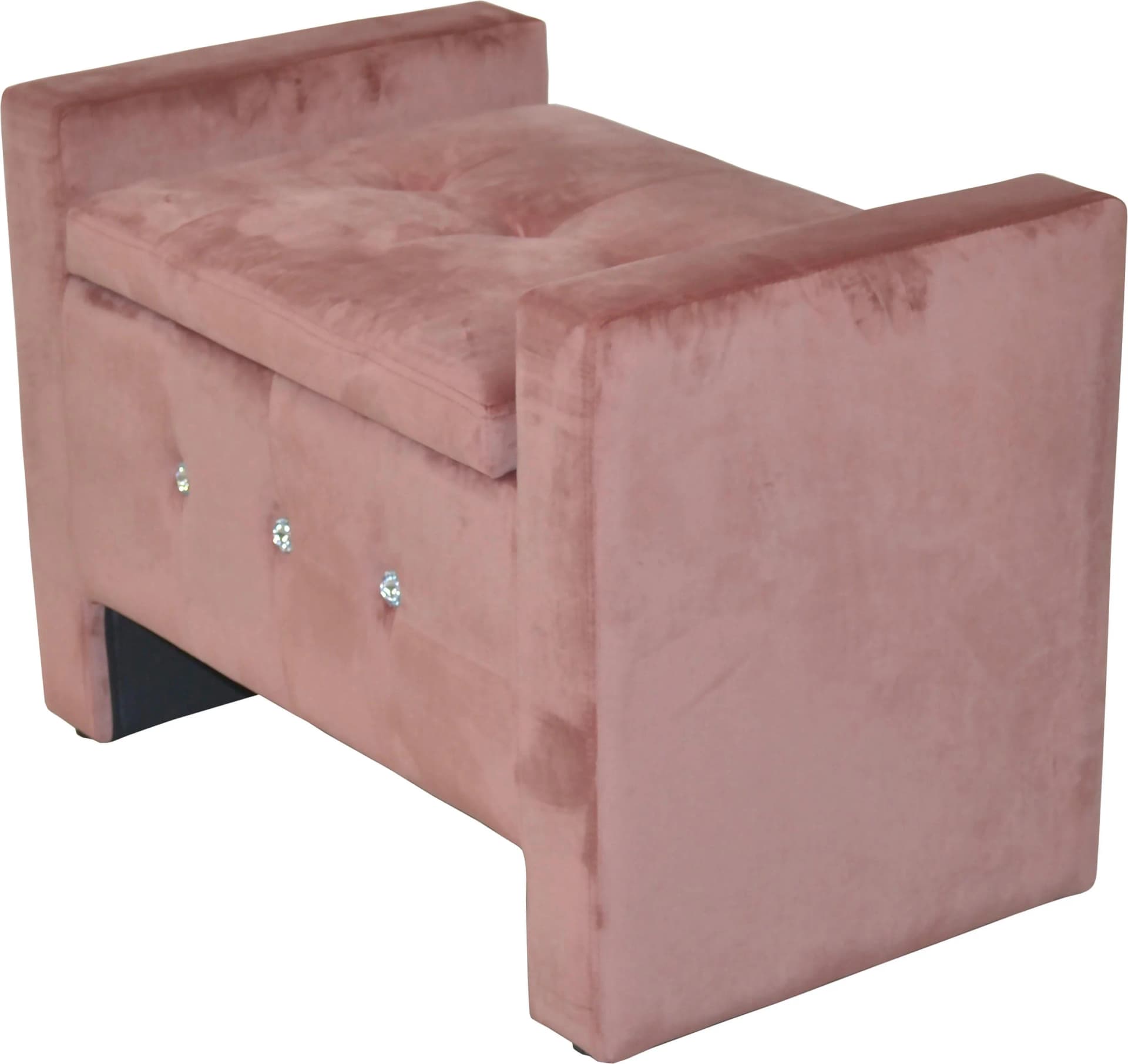 INOSIGN Sitztruhe Rosa Samt mit Stauraum und Gasdruckfeder - Bild 2