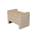 INOSIGN Sitztruhe Beige Samtbezug mit Stauraum Bild 1