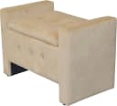 INOSIGN Sitztruhe Beige Samtbezug mit Stauraum Bild 2